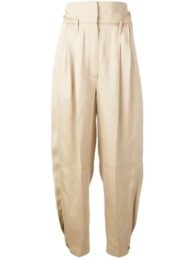 Givenchy High-rise Canvas Tapered Trousers In Beige