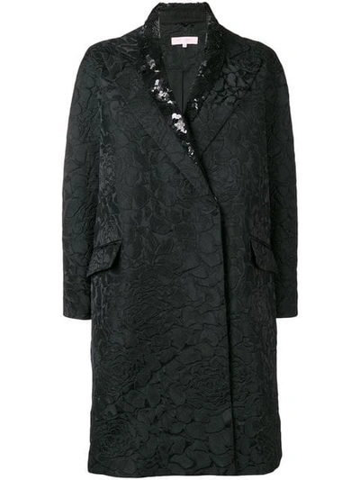 Dice Kayek Sequin Collared Coat In Black