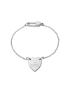 GUCCI STERLING SILVER TRADEMARK CHARM BRACELET