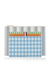 THOM BROWNE Striped Textured-Leather Card Holder,MAC069A-04848