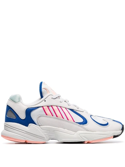 Adidas Originals White Yung 1 Watermelon Leather Low-top Sneakers In Grey