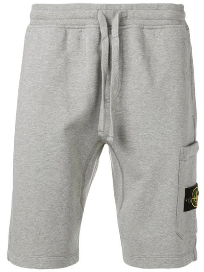 Stone Island Jersey-joggingshorts In Grey