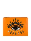 KENZO EMBROIDERED EYE CLUTCH