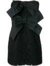 Brognano Floral Lace Mini Dress In Black