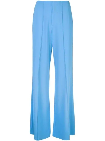 Alice And Olivia Dylan Clean Highwaist Wide Leg Trouser In Cornflower