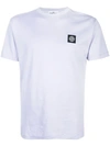 STONE ISLAND STONE ISLAND LOGO SHORT-SLEEVE T-SHIRT - 紫色