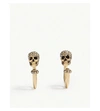 ALEXANDER MCQUEEN SKULL REVERSE HOOP EARRINGS