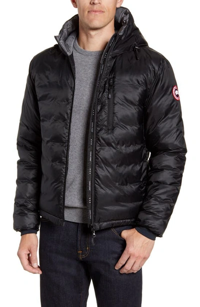 Canada Goose Men's Lodge Quilted Fusion-fit Hoodie Jacket In Black