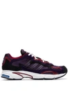 ADIDAS ORIGINALS PURPLE TEMPER RUN SUBTLE 90S LEATHER AND SUEDE LOW-TOP SNEAKERS