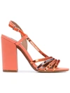 TABITHA SIMMONS VIOLA PEACH SANDALS