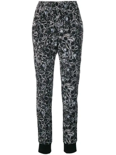A.f.vandevorst Printed Tapered Trousers In Black