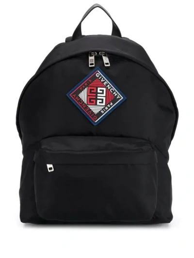 Givenchy Logo Patch Backpack - 黑色 In Black