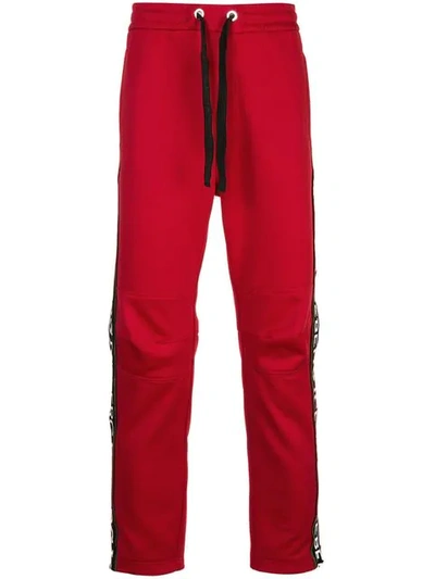 Iceberg Logo Panel Track Trousers In Red