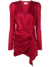 ALEXANDRE VAUTHIER V-NECK SILK DRESS