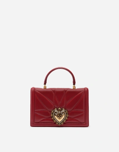 Dolce & Gabbana Big Devotion Bag In Matelasse' Nappa In Red