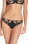 SIMONE PERELE SAGA LACE TRIM THONG,15C700