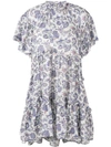 ISABEL MARANT PAISLEY TIERED MINI DRESS