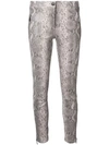 ARMA LOW RISE SNAKESKIN SKINNY TROUSERS