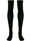 Maison Close Cut And Curled Stockings In Black