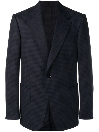 Tom Ford Checked Blazer - 蓝色 In Blue