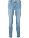 Frame Le High Skinny Distressed High-rise Skinny Jeans In Blue