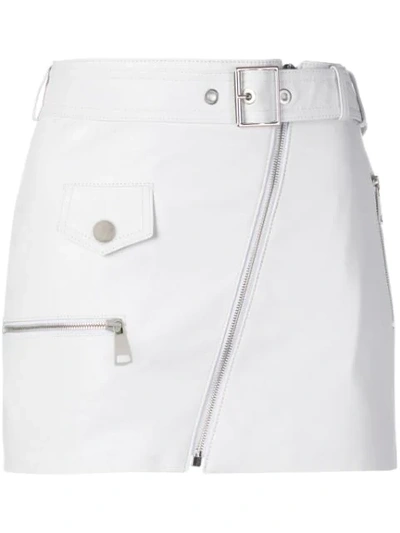 Manokhi Buckle And Zip Detail Skirt In White