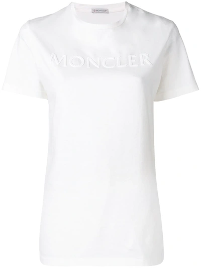 Moncler Beaded Logo T-shirt In White