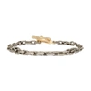 PEARLS BEFORE SWINE PEARLS BEFORE SWINE SILVER AND GOLD OLD TEXTURED MINI LINK BRACELET