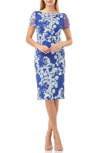 Js Collections Soutache Cocktail Sheath Dress In Sky