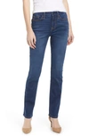 Jen7 By 7 For All Mankind High Rise Slim Straight Jeans In Classic Medium Blue In Classic Medium Blue