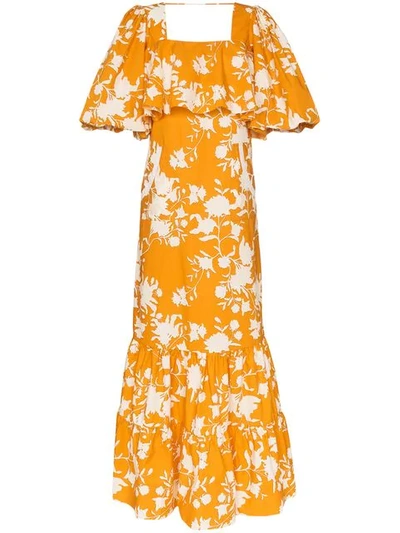 Johanna Ortiz Listen To Your Heart Floral Print Maxi Dress - 橘色 In Orange