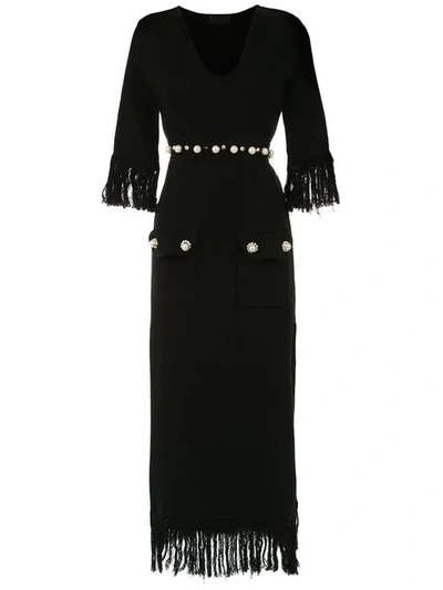 Andrea Bogosian Long Knitted Dress In Black