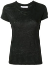 Iro Short-sleeve Linen T-shirt In Black