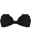 Marysia Antibes Scalloped Bandeau Bikini Top In Black