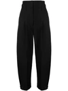 GIVENCHY GIVENCHY WIDE LEG HIGH WAISTED TROUSERS - 黑色
