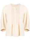 SEE BY CHLOÉ PLEATED FLARE BLOUSE