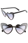 SAINT LAURENT LOULOU 54MM HEART SUNGLASSES,SL 181 LOULOU006