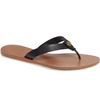 Tory Burch Manon Leather Thong Sandals In Perfect Black