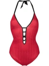 MISSONI PLUNGE HALTERNECK SWIMSUIT