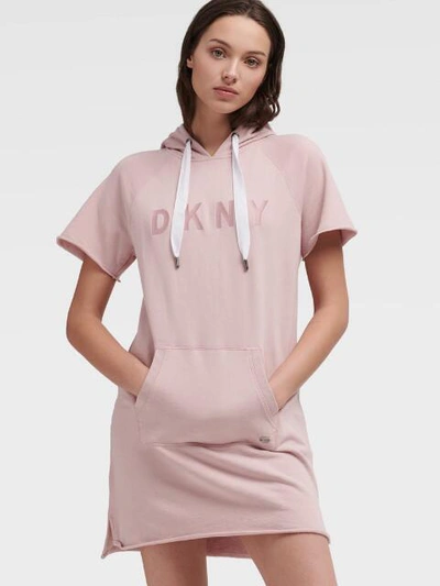 Dkny Embroidered Logo Sneaker Dress In Mulberry