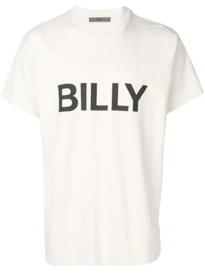 Billy 经典logo印图平纹t恤 In White