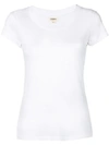 L Agence Cory Scoop Neck Tee In White