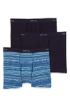 PAUL SMITH ASSORTED 3-PACK LONG LEG TRUNKS,M1A-480E-A3PCKG