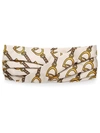 Gucci Rain Steer Print Silk Headband In White