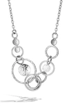 JOHN HARDY DOT HAMMERED MULTI LINK NECKLACE,NB34006X18