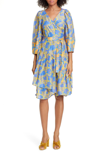 APIECE APART MERU BOUGAINVILLEA SILK WRAP DRESS,29277LSH