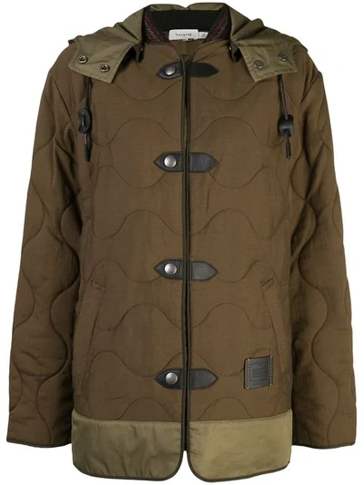 Coach Quilted Military Coat In Green