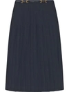 GUCCI PLEATED WOOL SKIRT