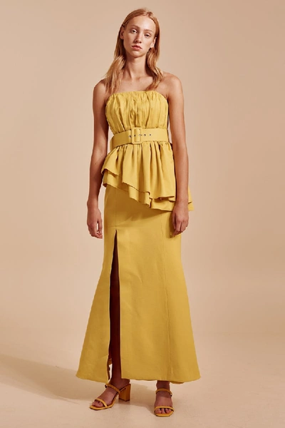 C/meo Collective Silenced Gown In Yellow