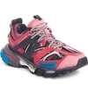 Balenciaga Track Logo-detailed Mesh And Rubber Sneakers In Pink
